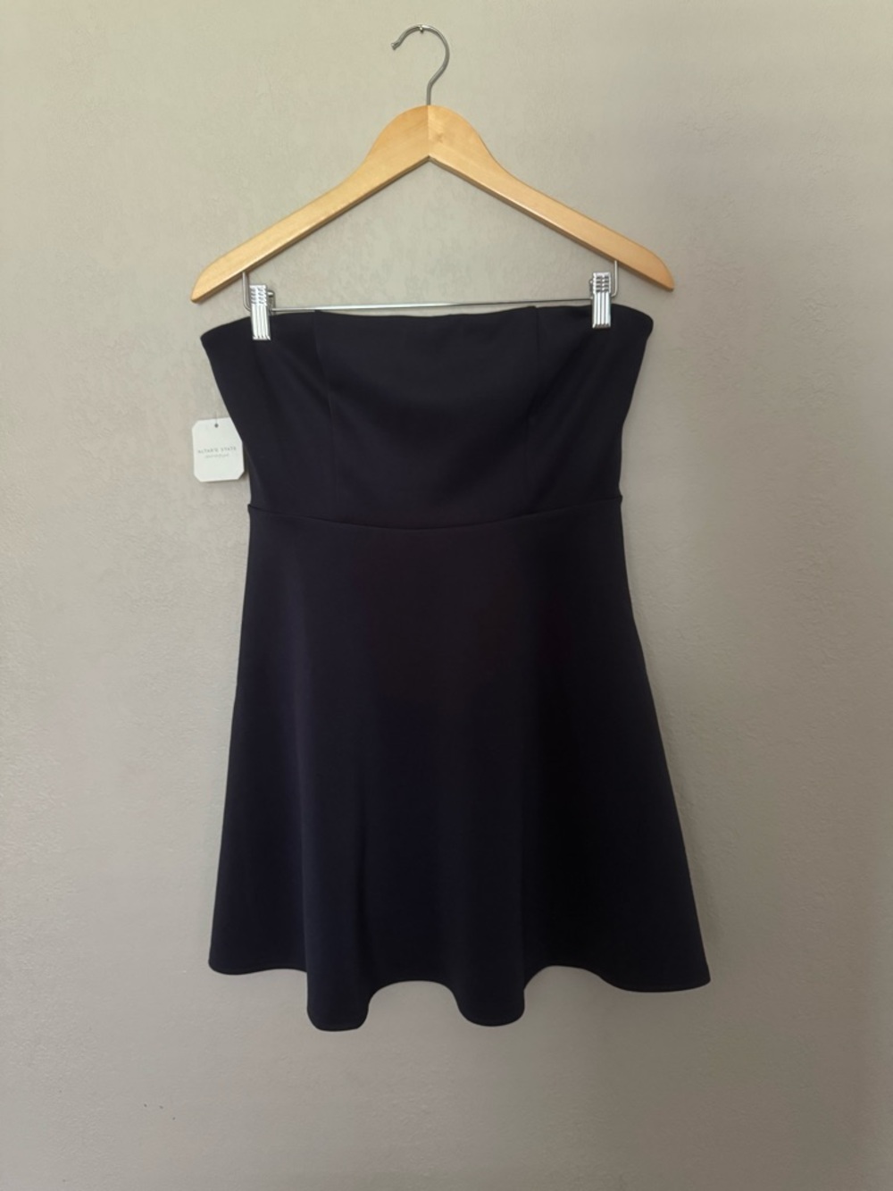 Altar'd State Strapless Black A-Line Cocktail Dress
